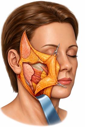Extended SMAS Facelift – SMAS flap dissection